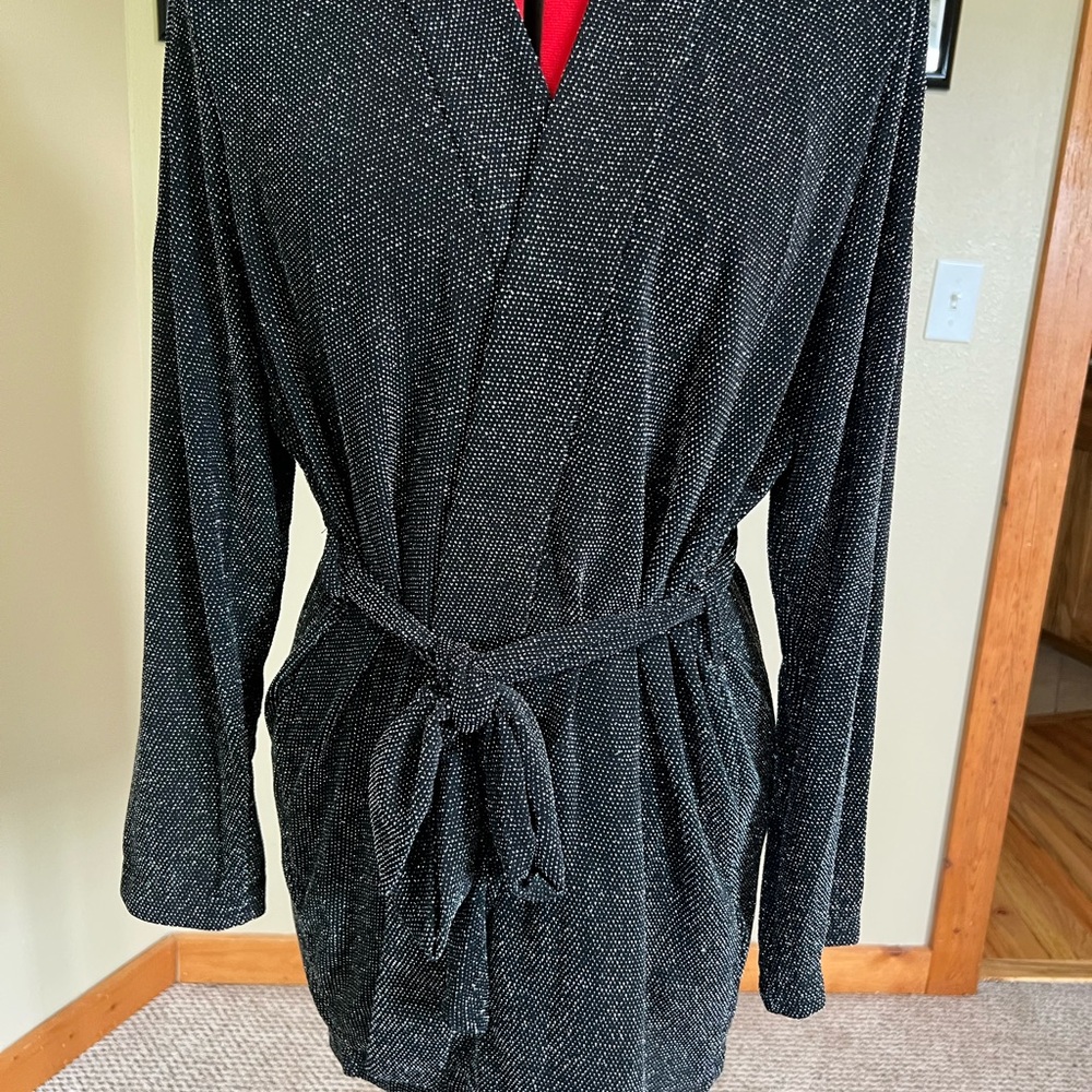 Black/Silver Lightweight Evening Jacket - image 2